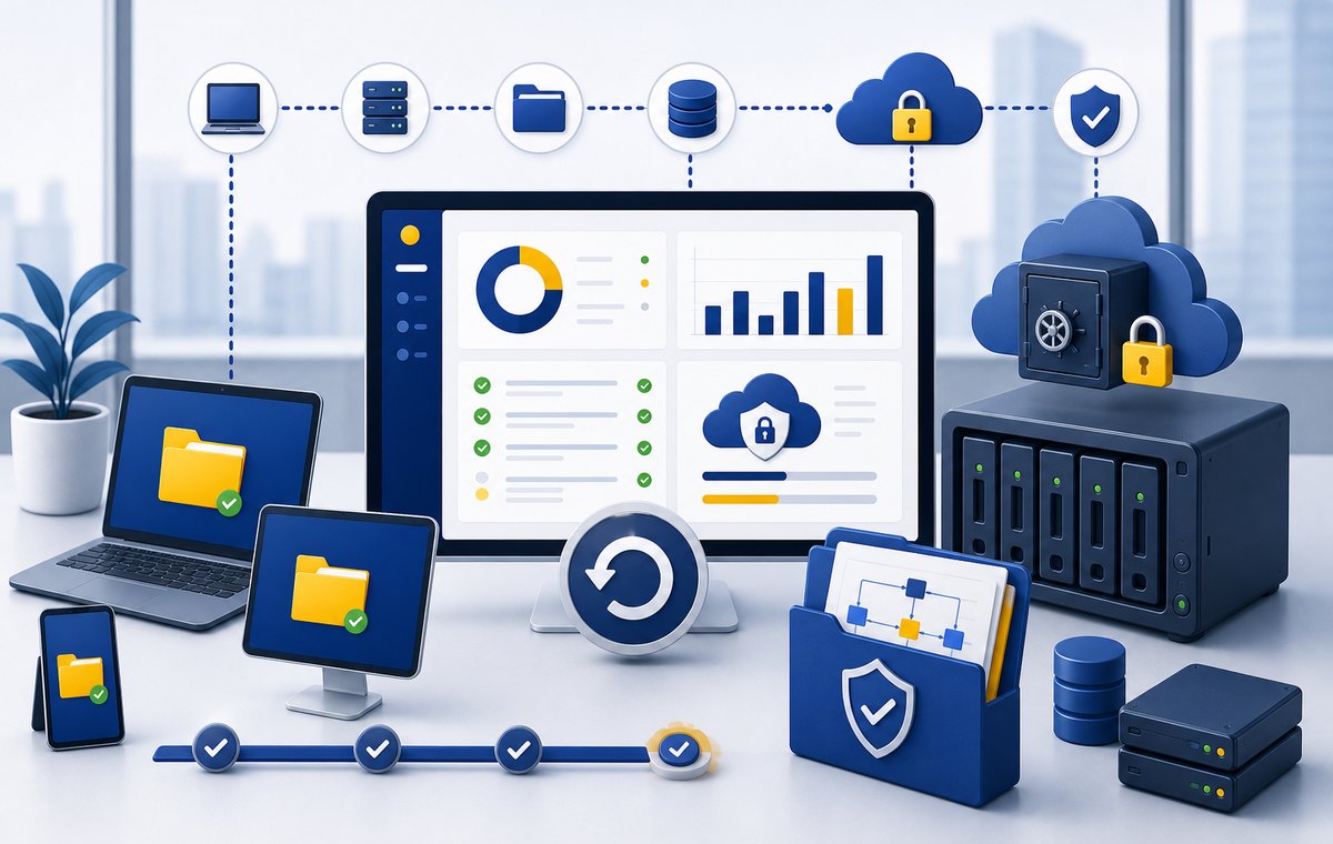 Visuelle Übersicht zu Cloud Backup Leipzig