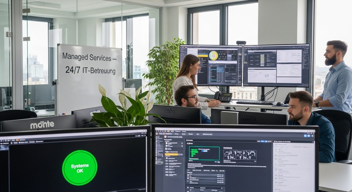 Team von UKNS überwacht IT-Systeme im Rahmen von Managed Services in Leipzig