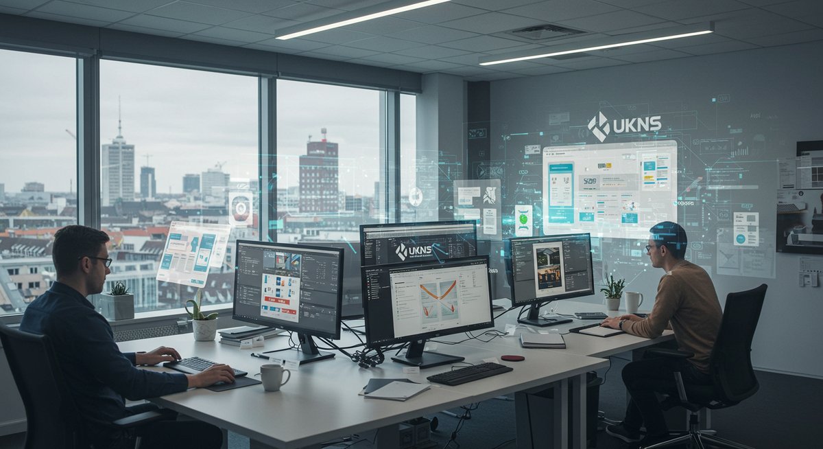 Moderne, responsive Website auf einem Laptop und Smartphone, die professionelles Webdesign in Leipzig symbolisiert
